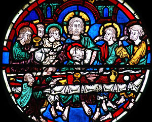 Bourges Cathedral, Bay 06 (The Passion) Panel 11 - the Last Supper
